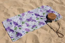 Полотенце вафельное пляжное - банное 75х150 см №53 Сирень